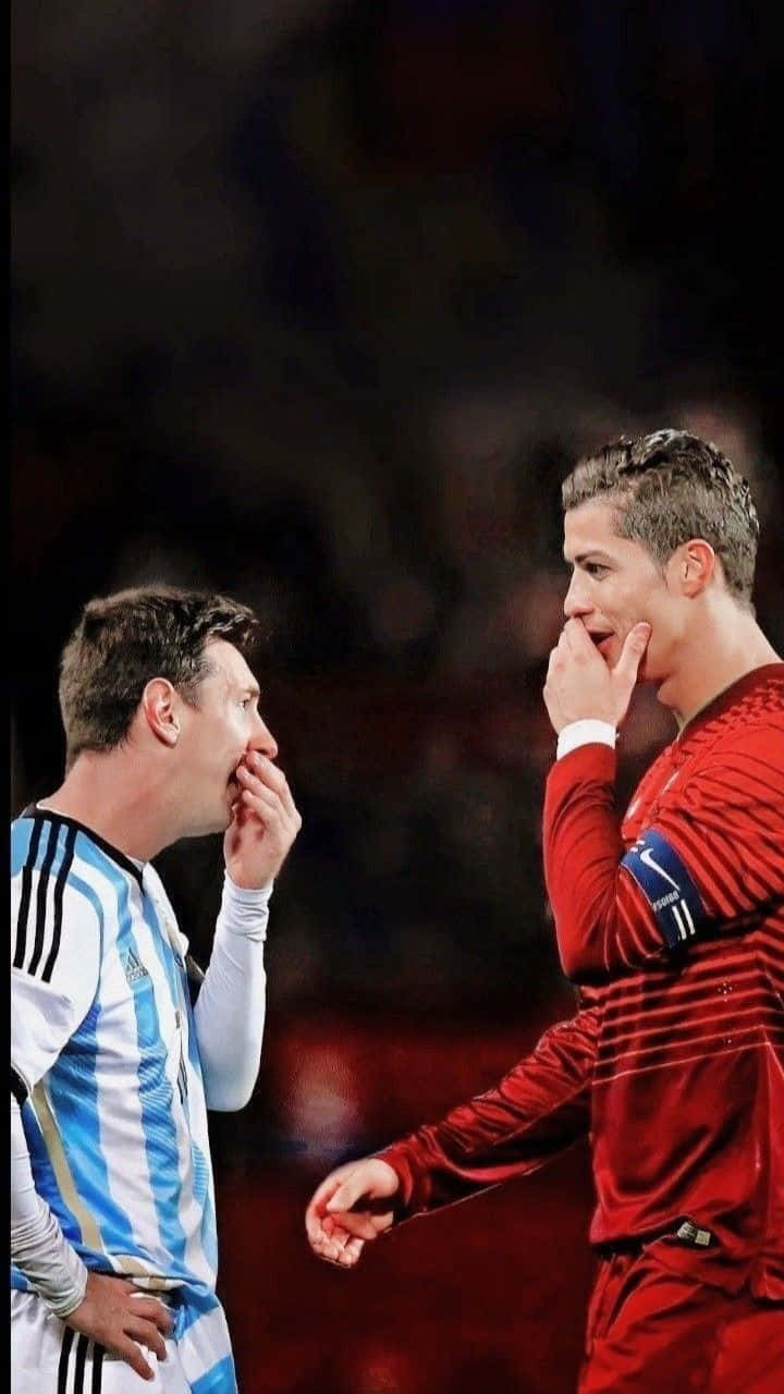 Ronaldo Messi Faceoff Wallpaper