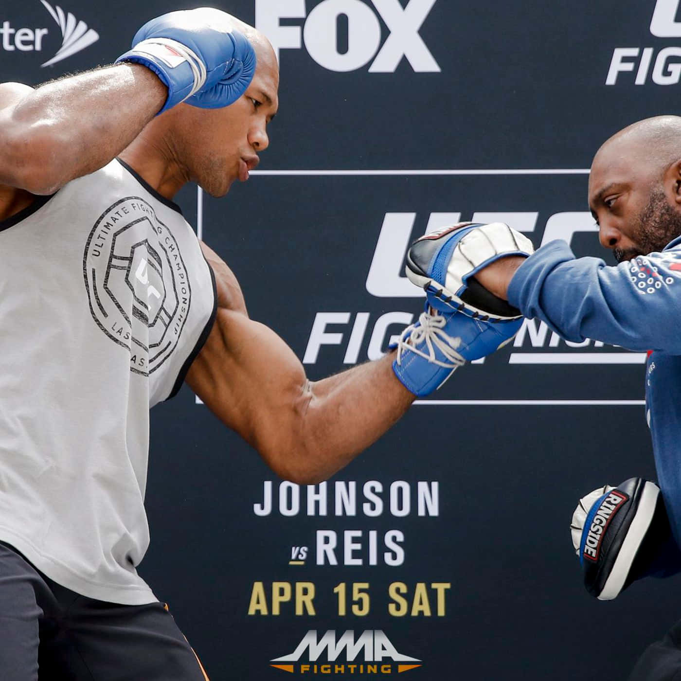 Ronaldo Souza Delivering A Powerful Punch During Training Wallpaper