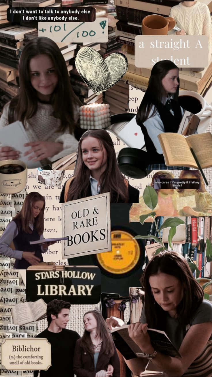 Rory Gilmore Aesthetic Collage Wallpaper