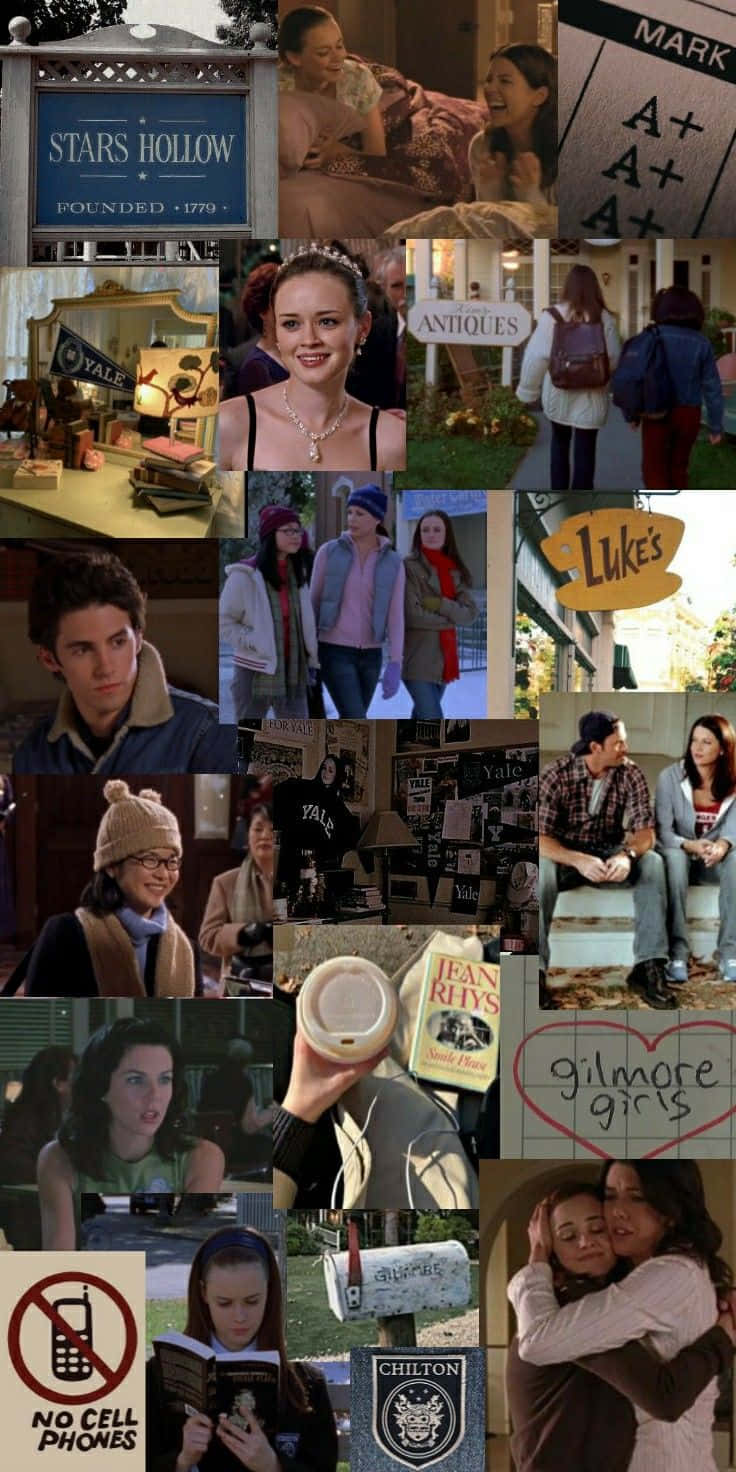 Rory Gilmore Aesthetic Collage Wallpaper