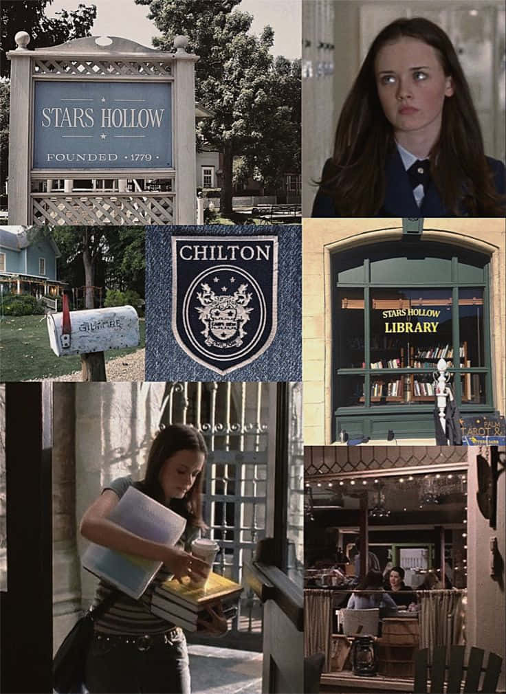 Rory Gilmore Inspired Collage Wallpaper