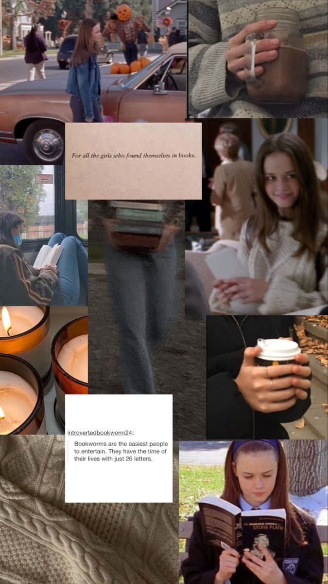 Rory Gilmore Inspired Collage Wallpaper