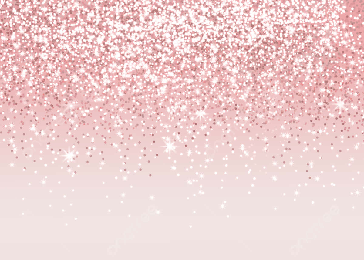 Rose Gold Glitter Falling Background Wallpaper