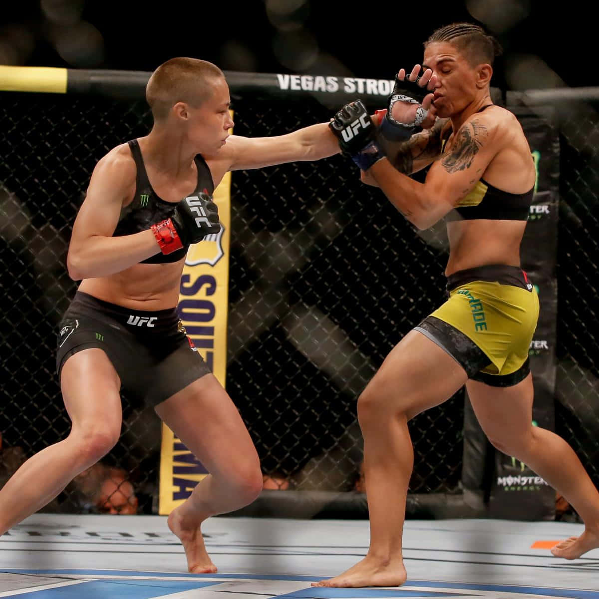 Rose Namajunas Punching Jéssica Andrade Wallpaper