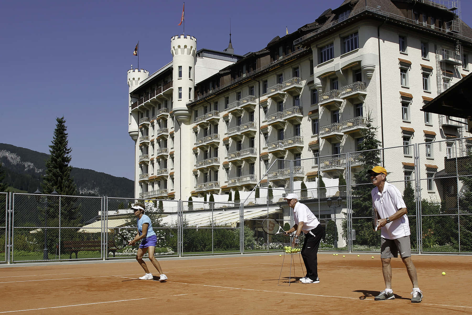 Roy_ Emerson_ Playing_ Tennis_ At_ Historic_ Hotel Wallpaper