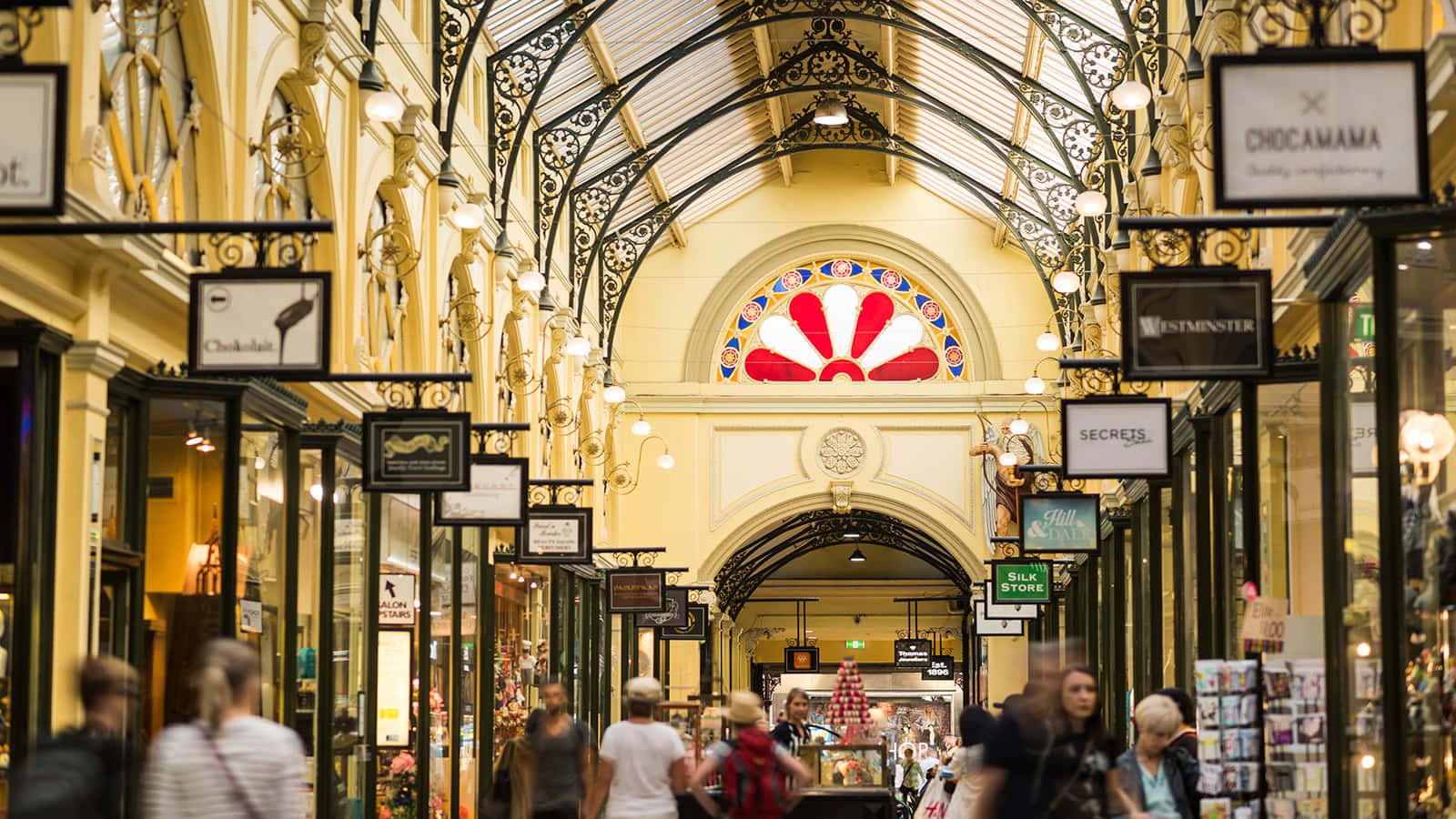 Royal Arcade Melbourne Interior Shopping Wallpaper