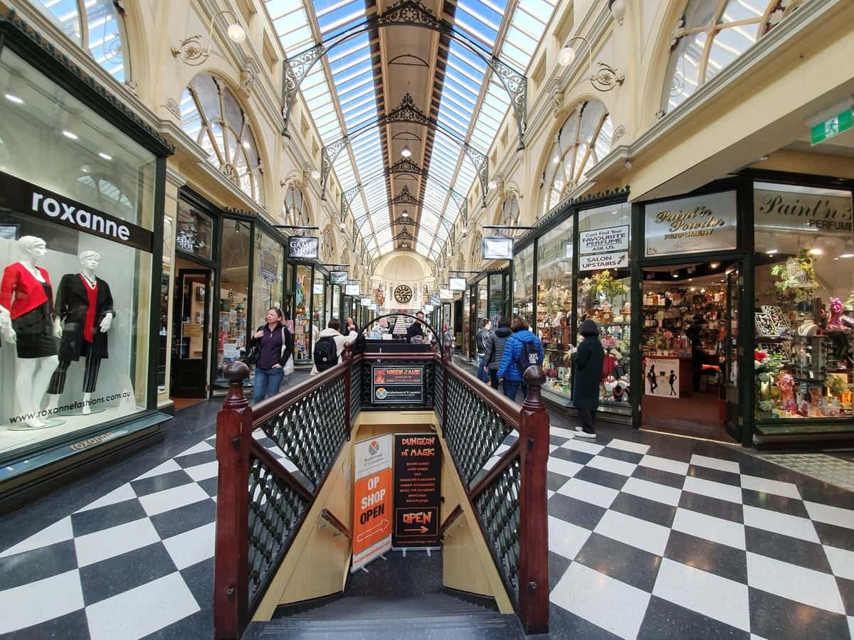 Royal Arcade Melbourne Interior View Wallpaper