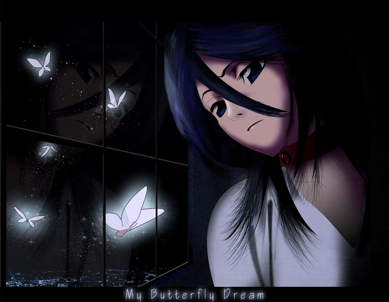 Rukia Kuchiki In Classic Shinigami Robes Wallpaper