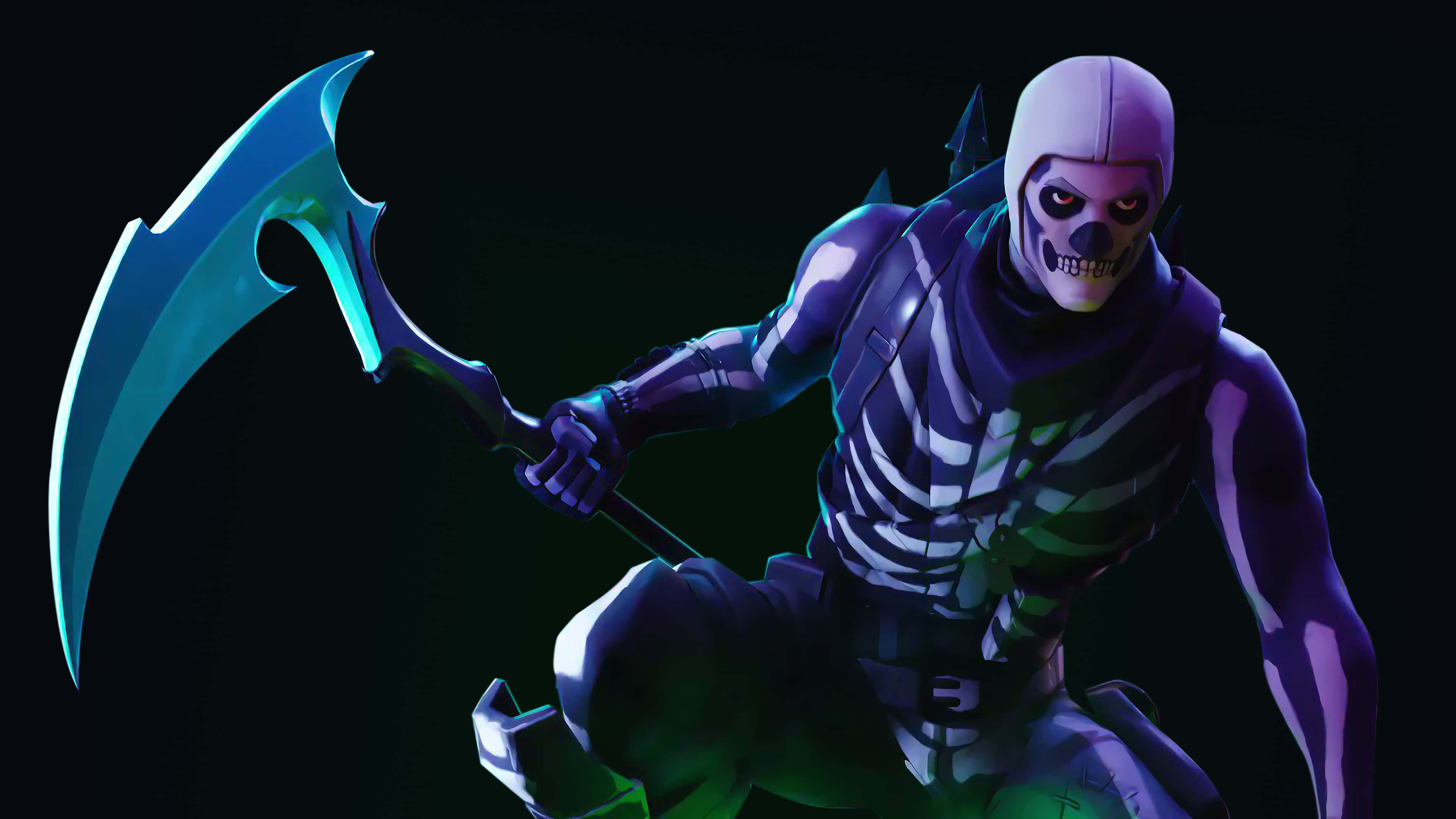 Rule With Fear In The All-purple Skull Trooper Wallpaper