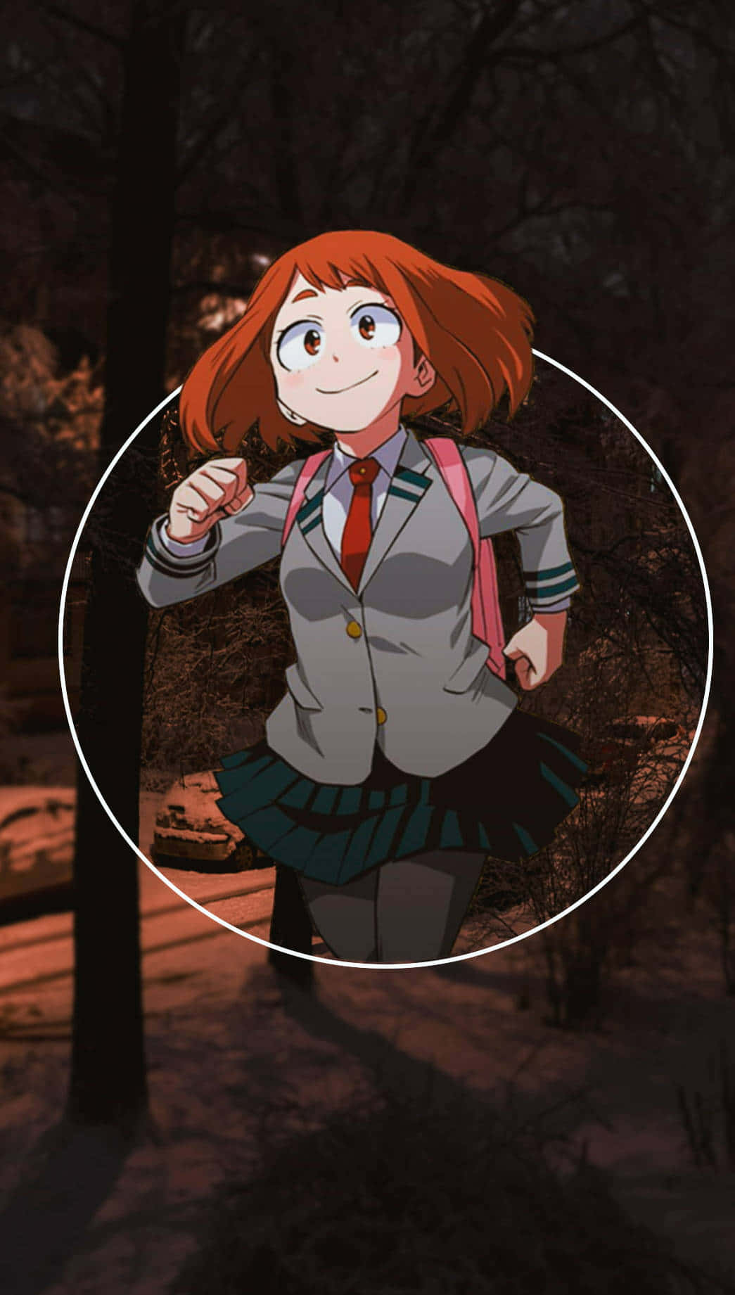 Running Uraraka Aesthetic Wallpaper