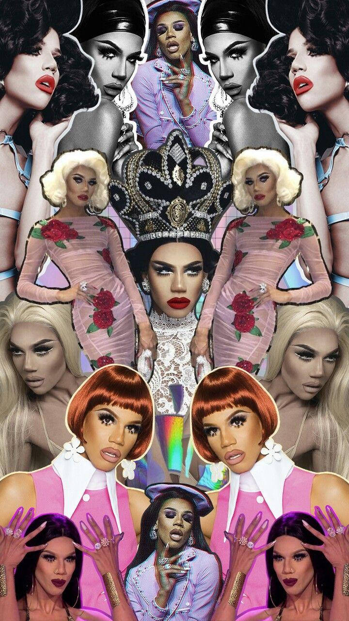 Rupaul's Drag Race Valentina Mobile Collage Wallpaper