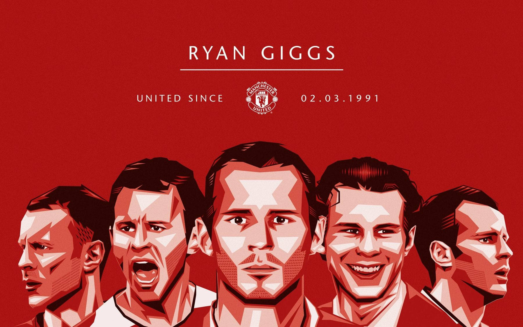 Ryan Giggs Evolutionary Art Tribute Wallpaper