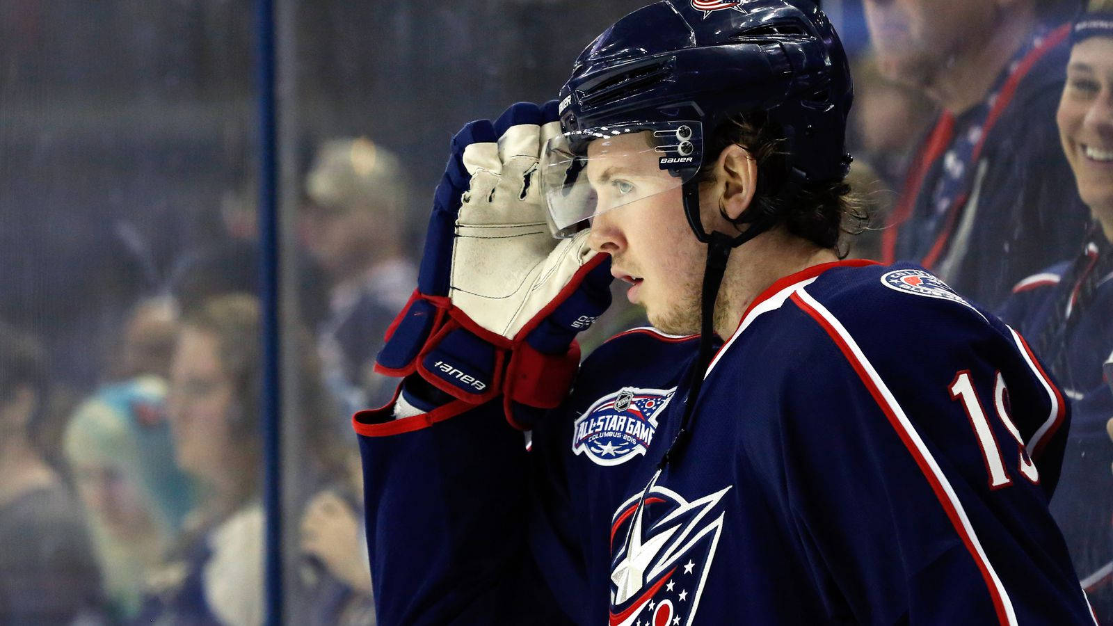 Ryan Johansen Columbus Blue Jackets Look Out Wallpaper