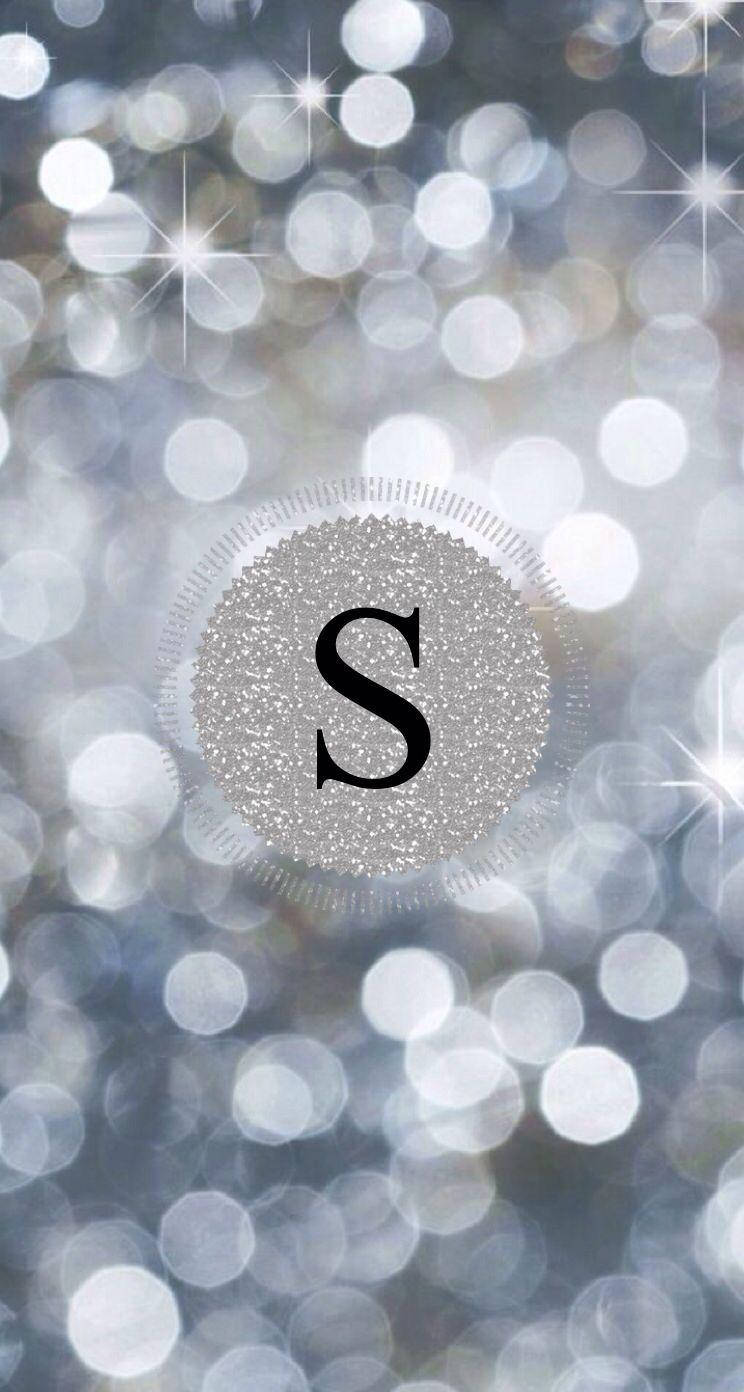 S Letter Glitter Ball Wallpaper