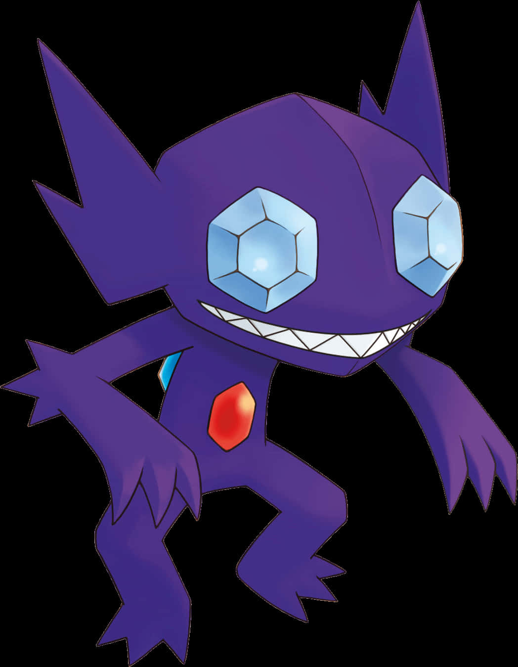 Sableye In Vivid Purple Wallpaper