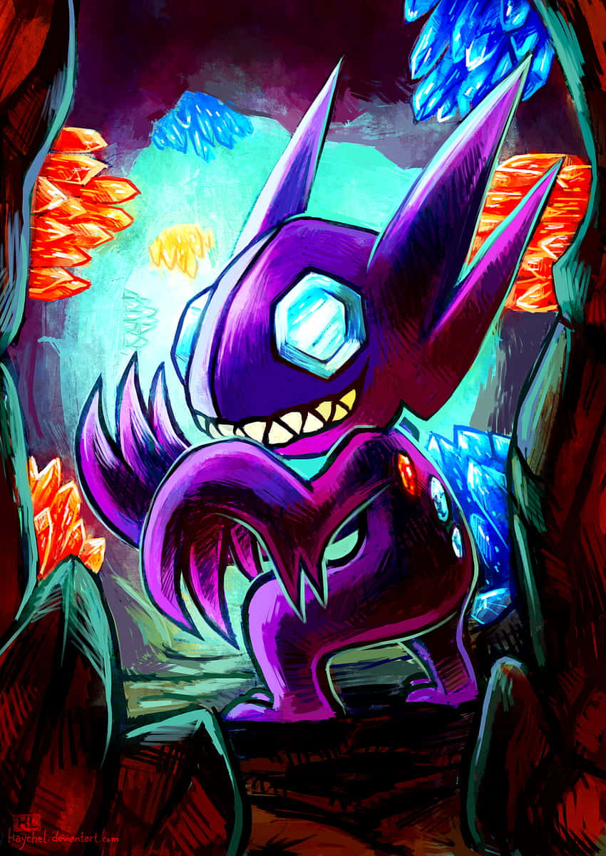 Sableye Inside A Cave Wallpaper