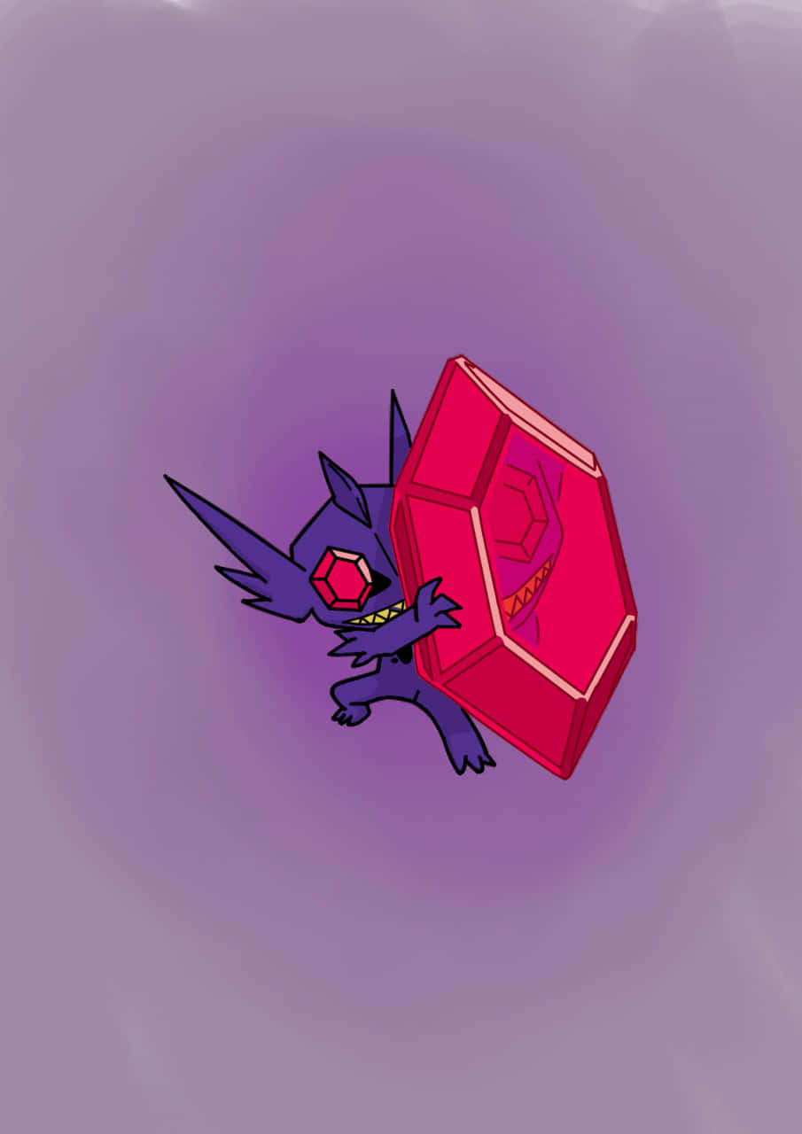 Sableye Purple Background Wallpaper