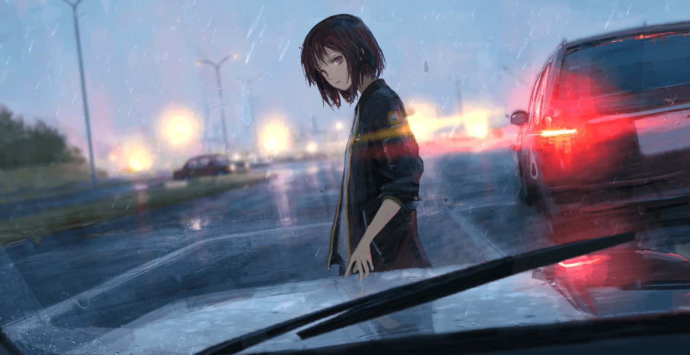 Sad Anime Art 1366 X 704 Wallpaper