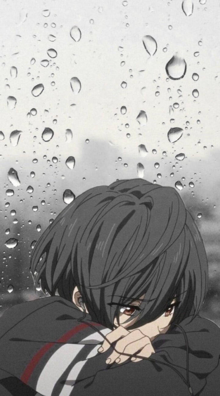 Sad Downhearted Anime Boy Aesthetic Wallpaper