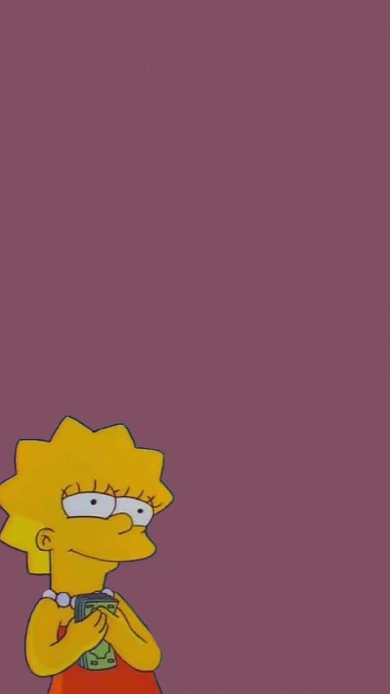 Sad Lisa Simpson Looks Despondent Sitting Alone In Her Room. Wallpaper