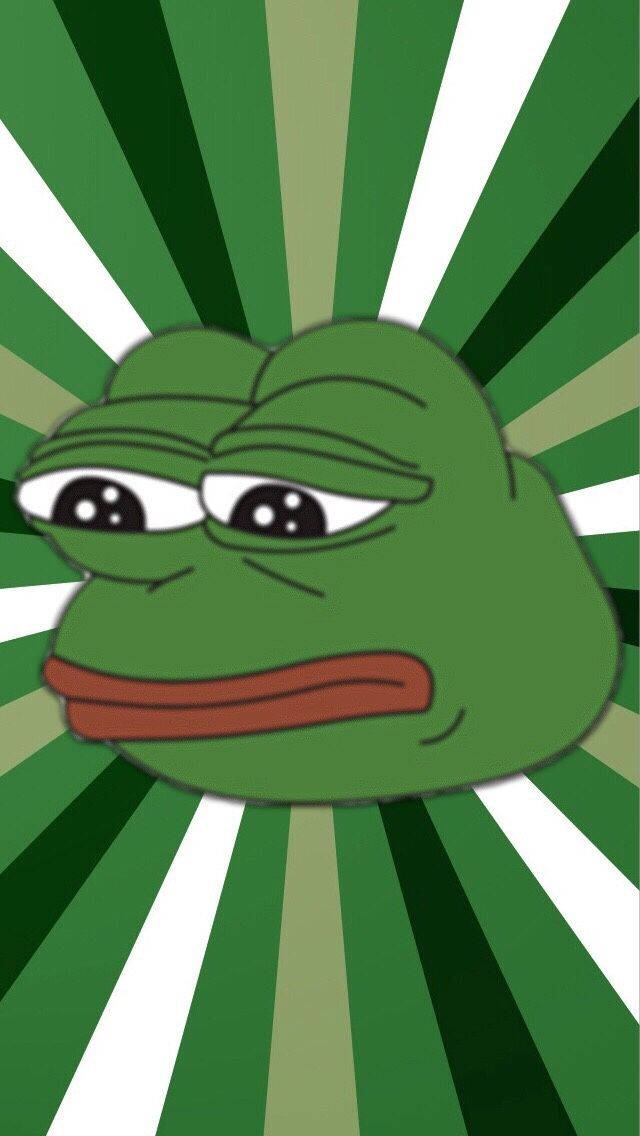 Sad Pepe The Frog Radial Lines Wallpaper