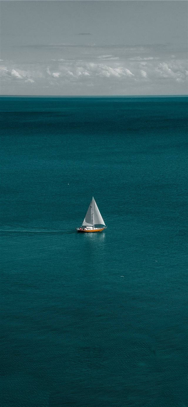 Sailboat Floating Iphone Ios 10 Wallpaper