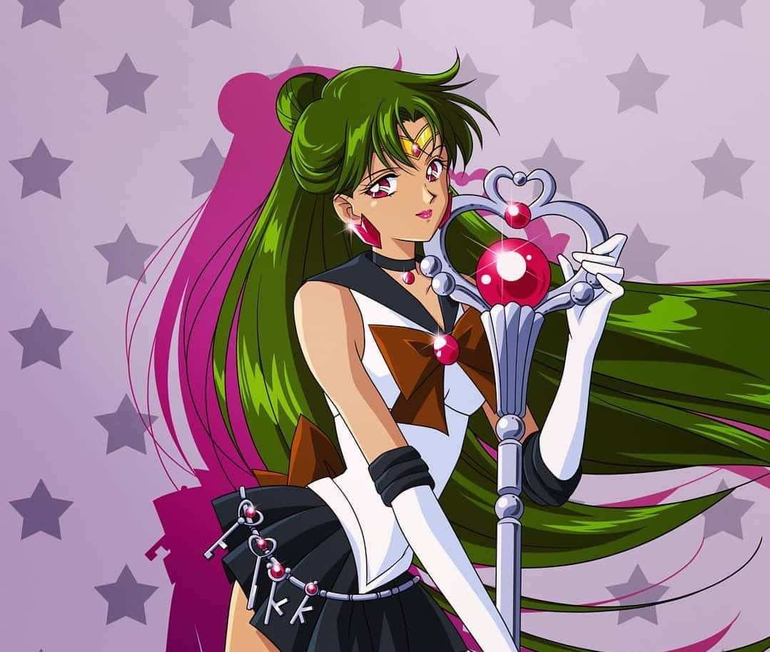 Sailor Pluto Protecting The Sacred Time Gates Wallpaper