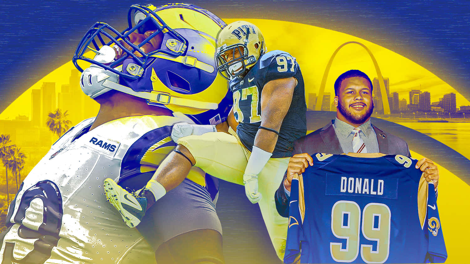 Saint Louis Rams Collage Aaron Donald Wallpaper