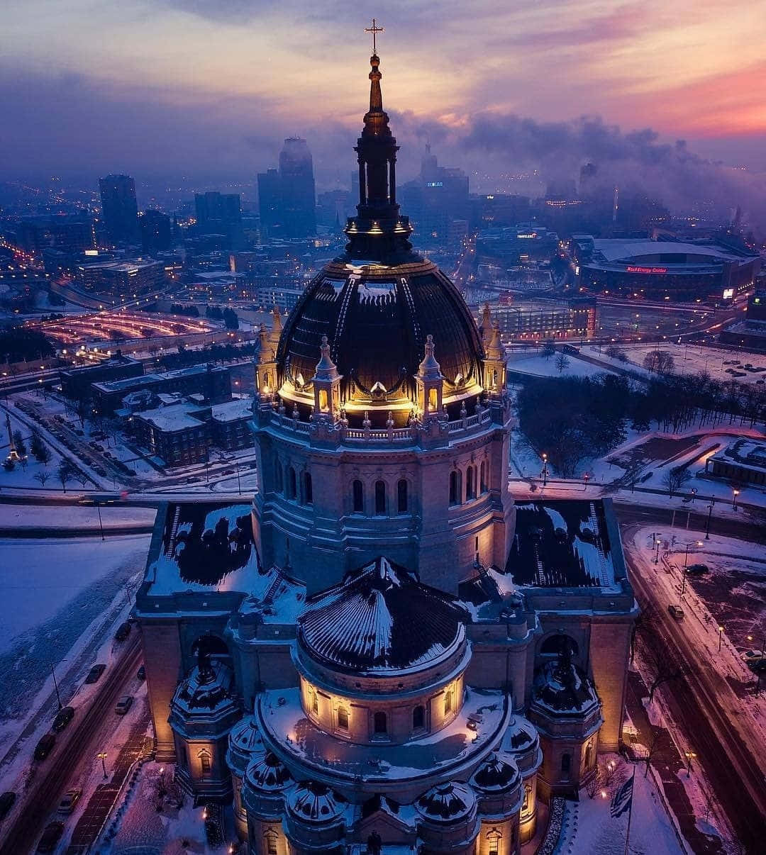 Saint Paul Cathedral Winter Twilight Wallpaper