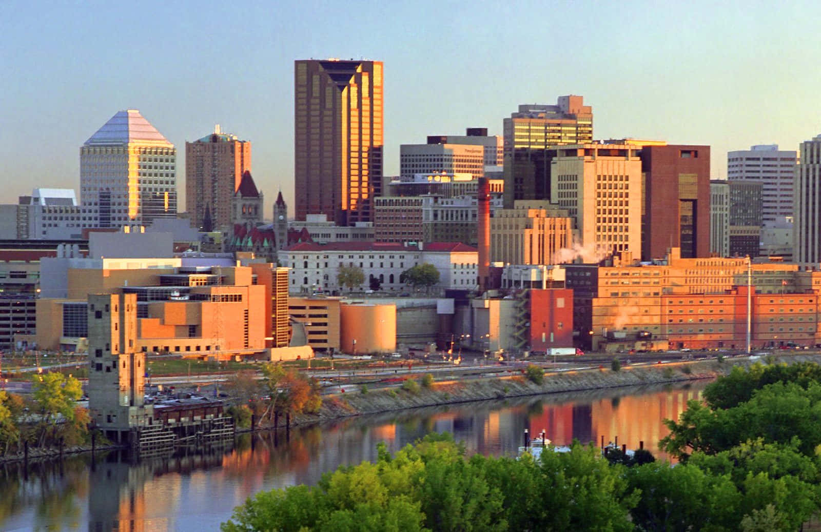 Saint Paul Minnesota Skyline Dusk Wallpaper