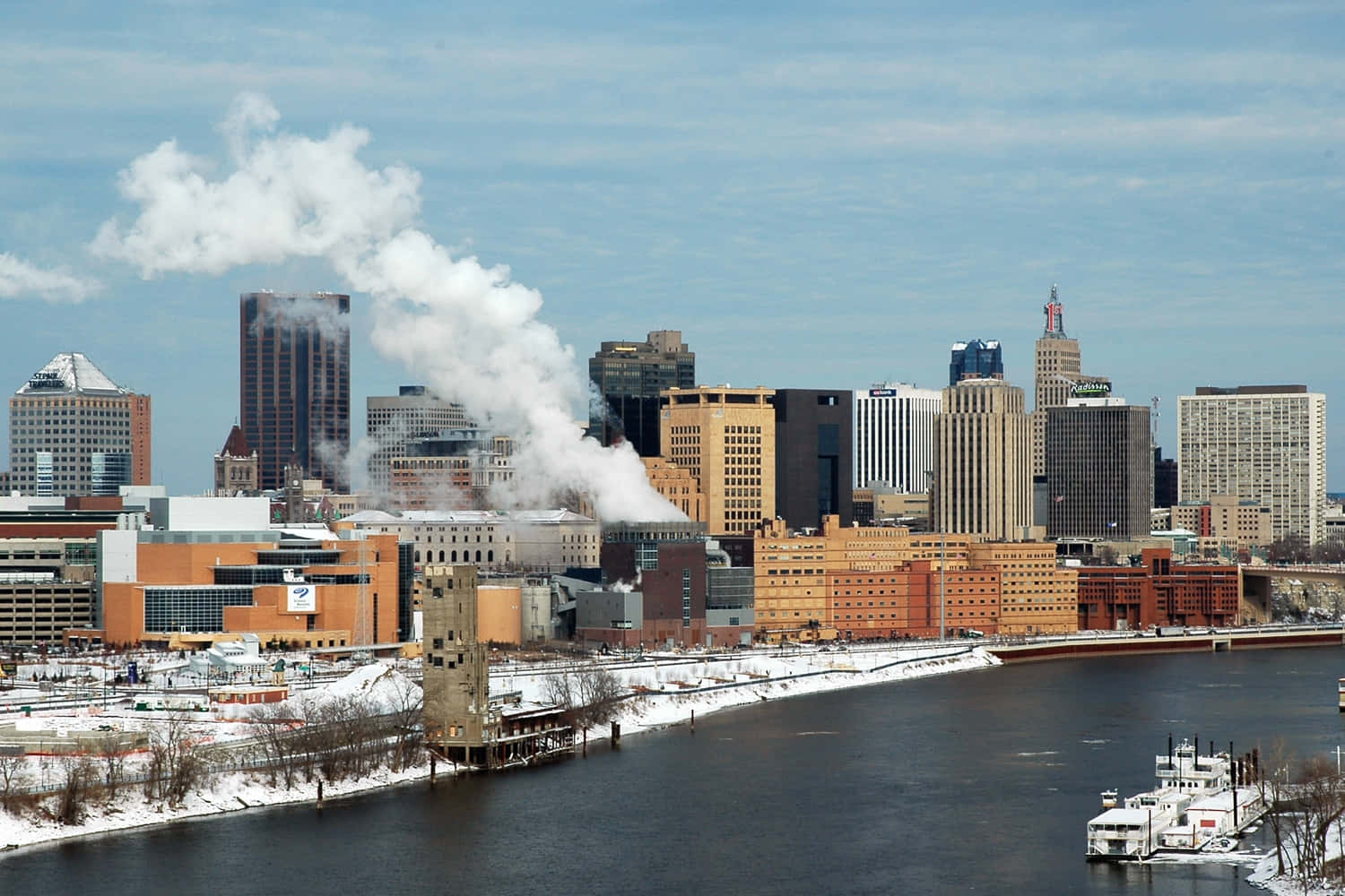 Saint Paul Minnesota Winter Skyline Wallpaper