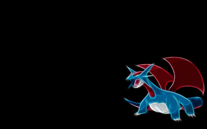 Salamence Light Outline Right Side Wallpaper