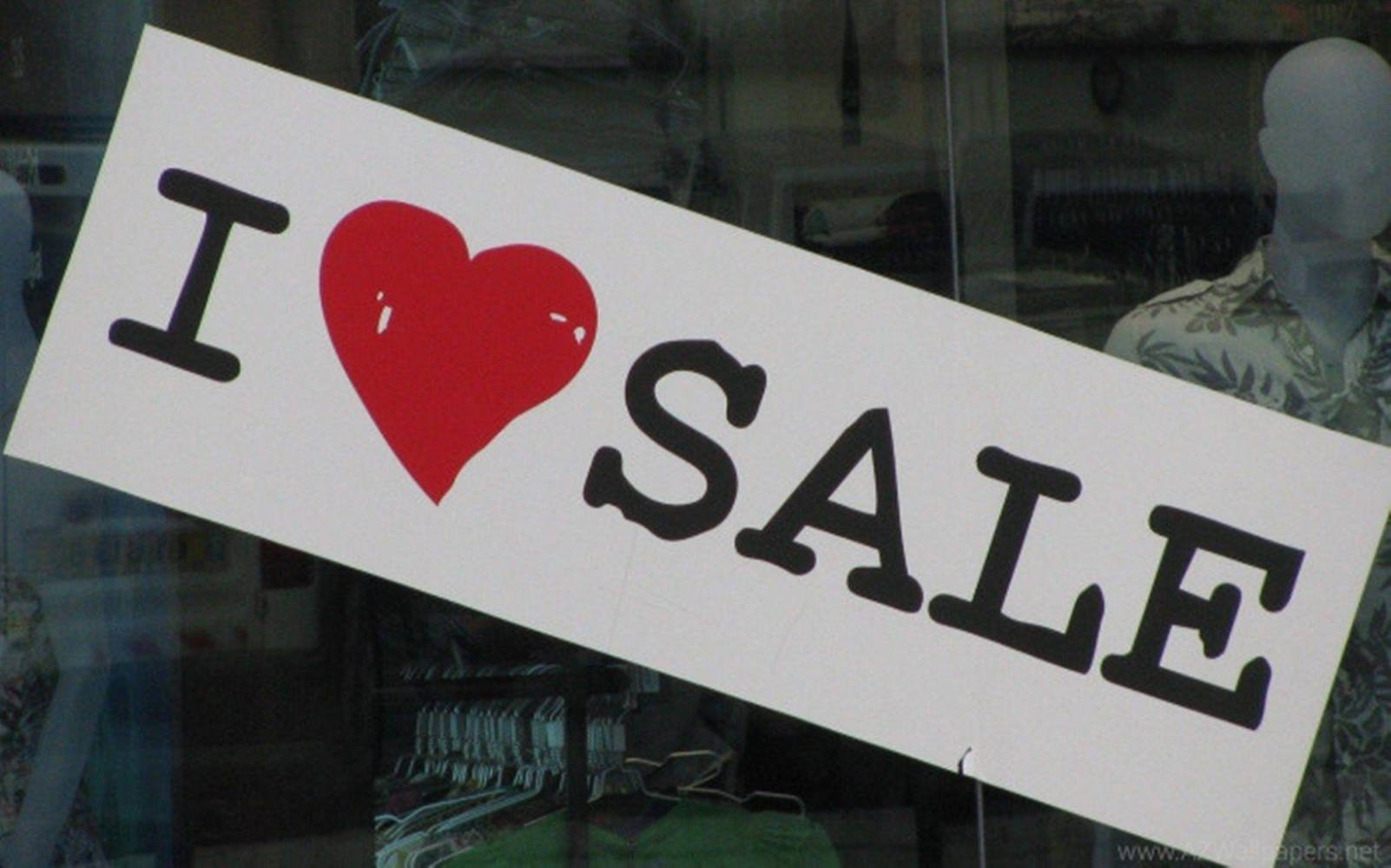 Sales I Love Sale Sign Wallpaper