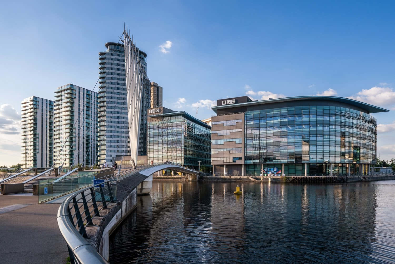 Salford Quays Waterfront Buildings Wallpaper