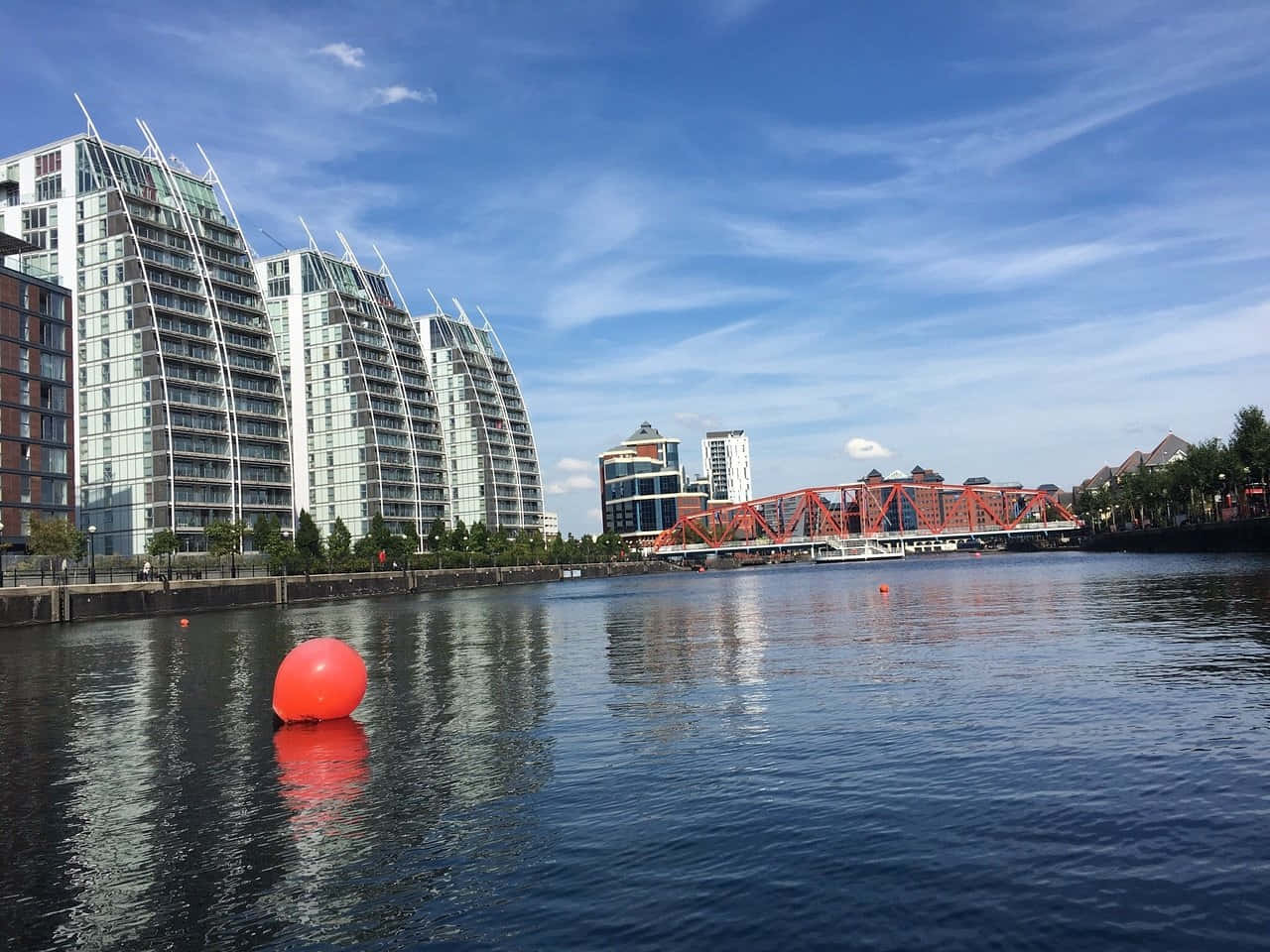 Salford Quays Waterfront View Wallpaper