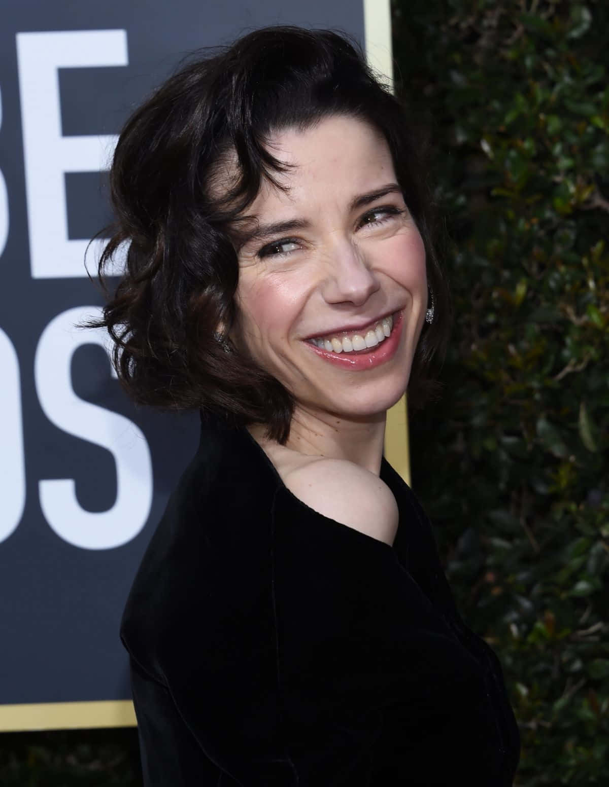 Sally Hawkins Smiling Radiantly At An Event Wallpaper