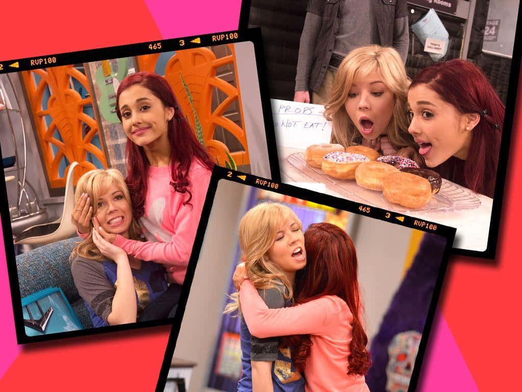 Sam And Cat Bonding Collage Wallpaper