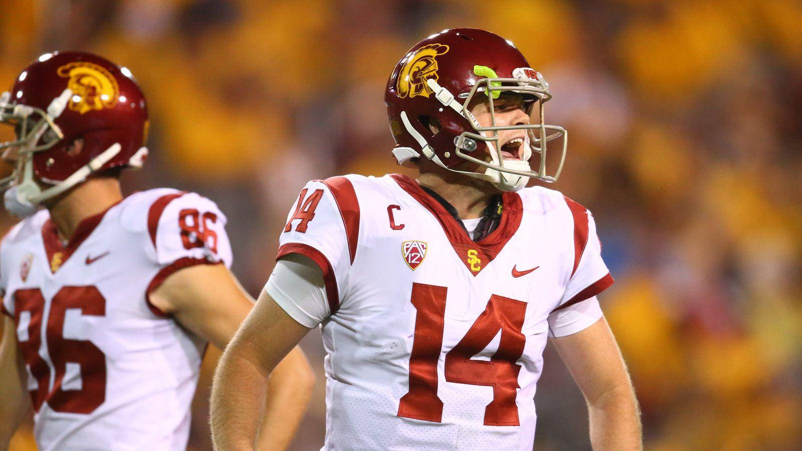 Sam Darnold Usc Trojan Scream Wallpaper