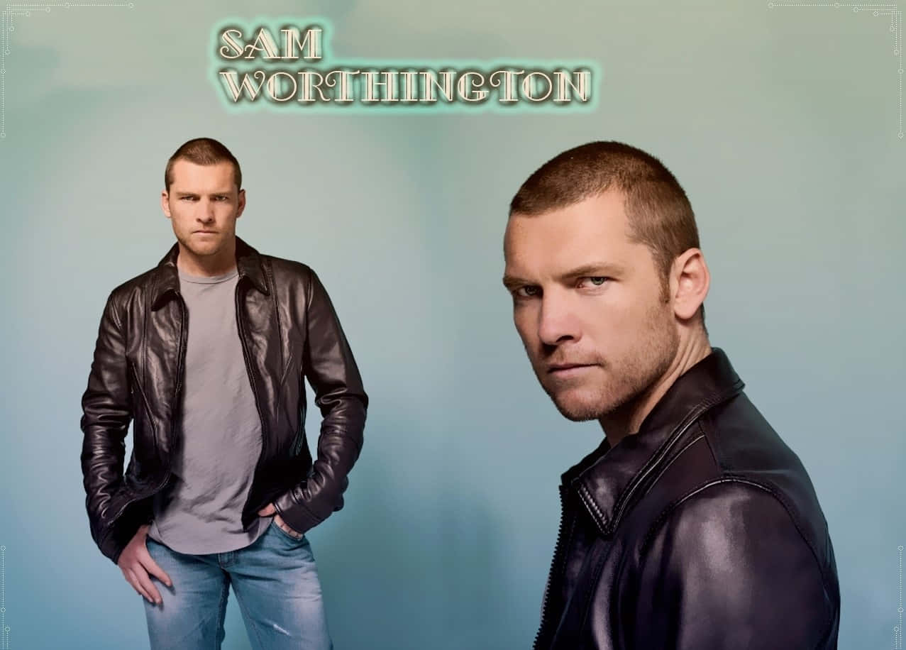 Sam Worthington Leather Jacket Photography Wallpaper