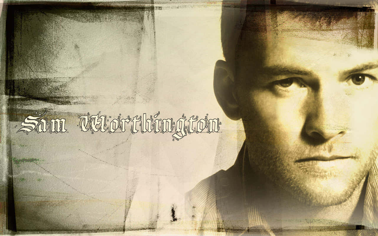 Sam Worthington Sepia Themed Background Photo Wallpaper