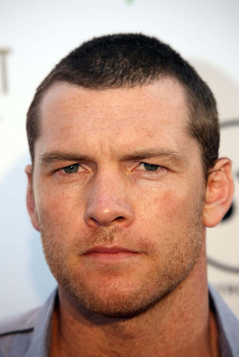 Sam Worthington Serious Face Profile Photo Wallpaper