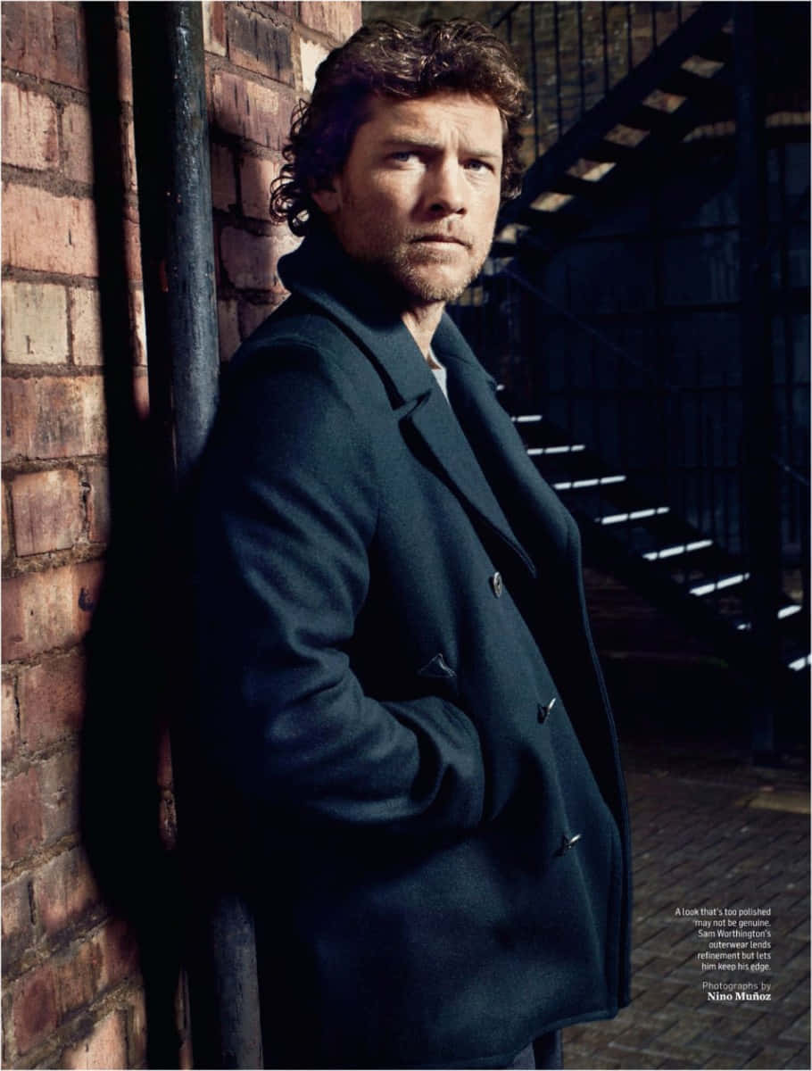 Sam Worthington Side Look Magazine Photoshoot Wallpaper