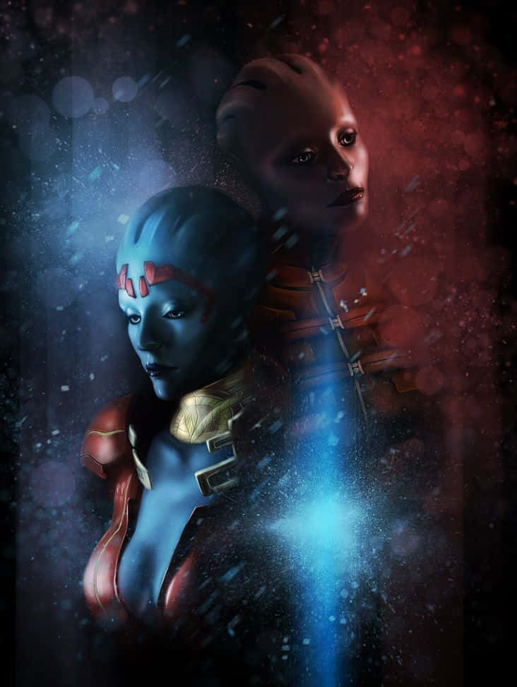 Samara, The Powerful Asari Justicar From Mass Effect Wallpaper