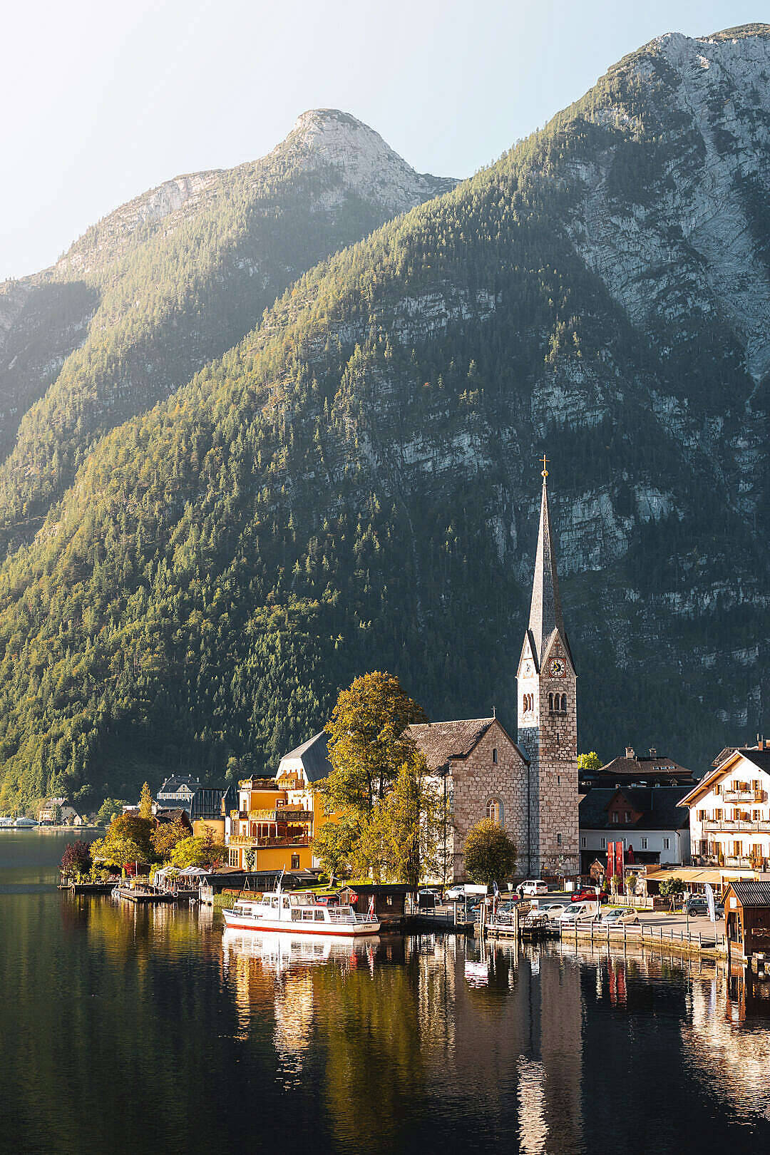 Samsung Galaxy 4k Hallstatt Austria Town Wallpaper