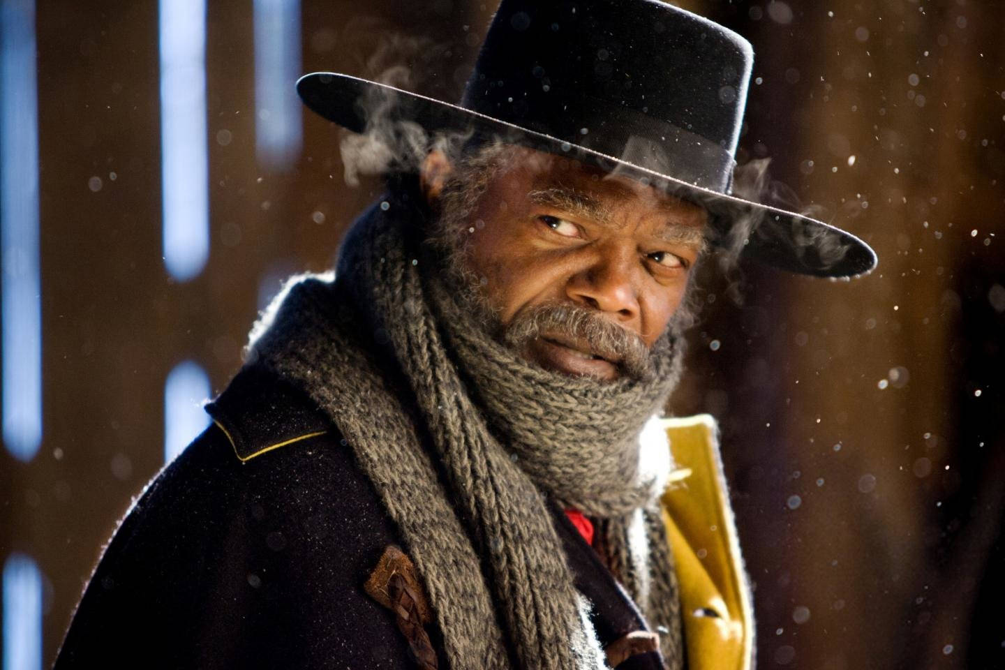 Samuel L Jackson On Black Western Hat Wallpaper