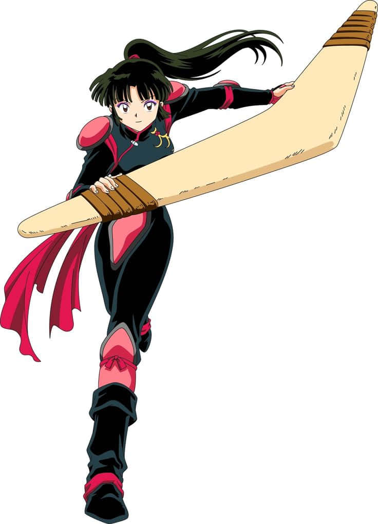 Sango_with_ Hiraikotsu_ Anime_ Character Wallpaper