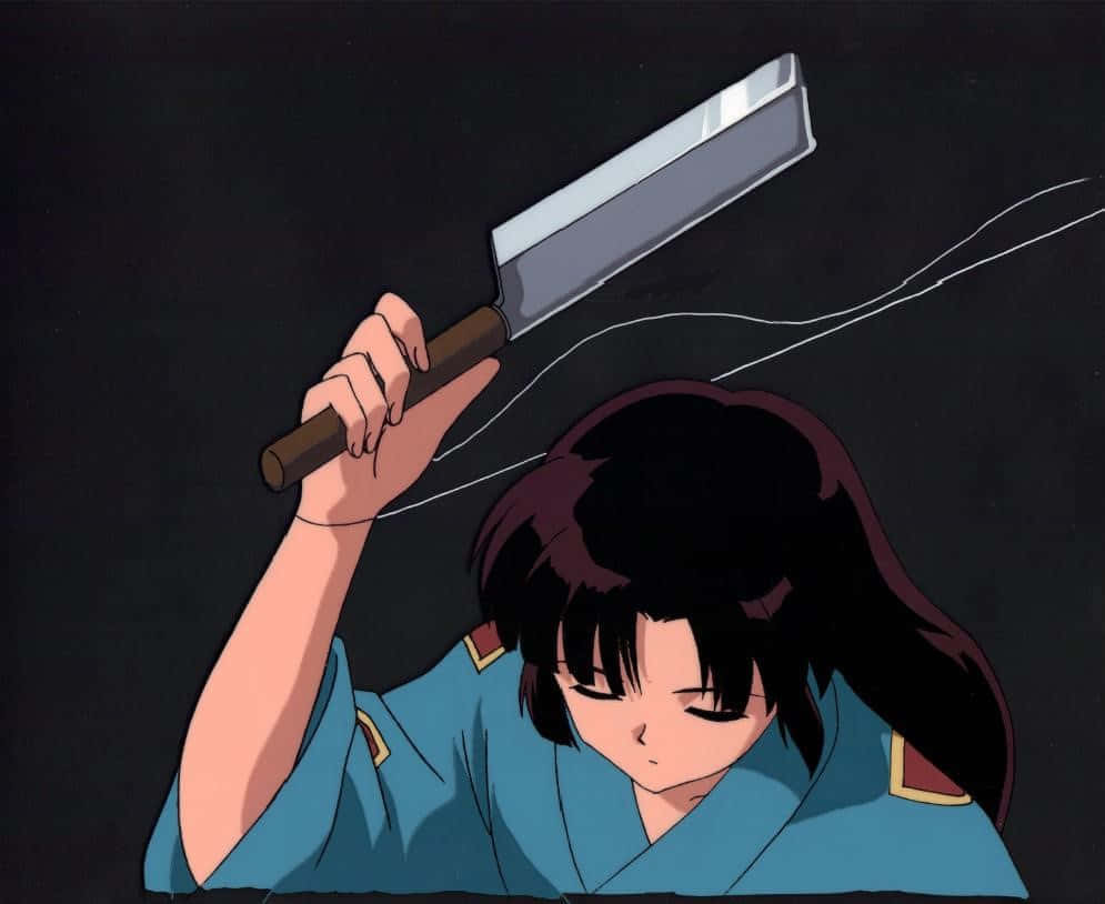 Sango_ With_ Hiraikotsu_ Anime_ Scene Wallpaper