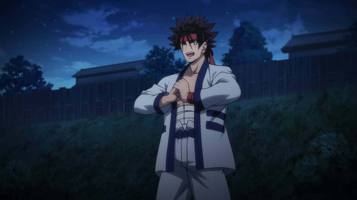 Sanosuke Sagara Nighttime Smile Wallpaper