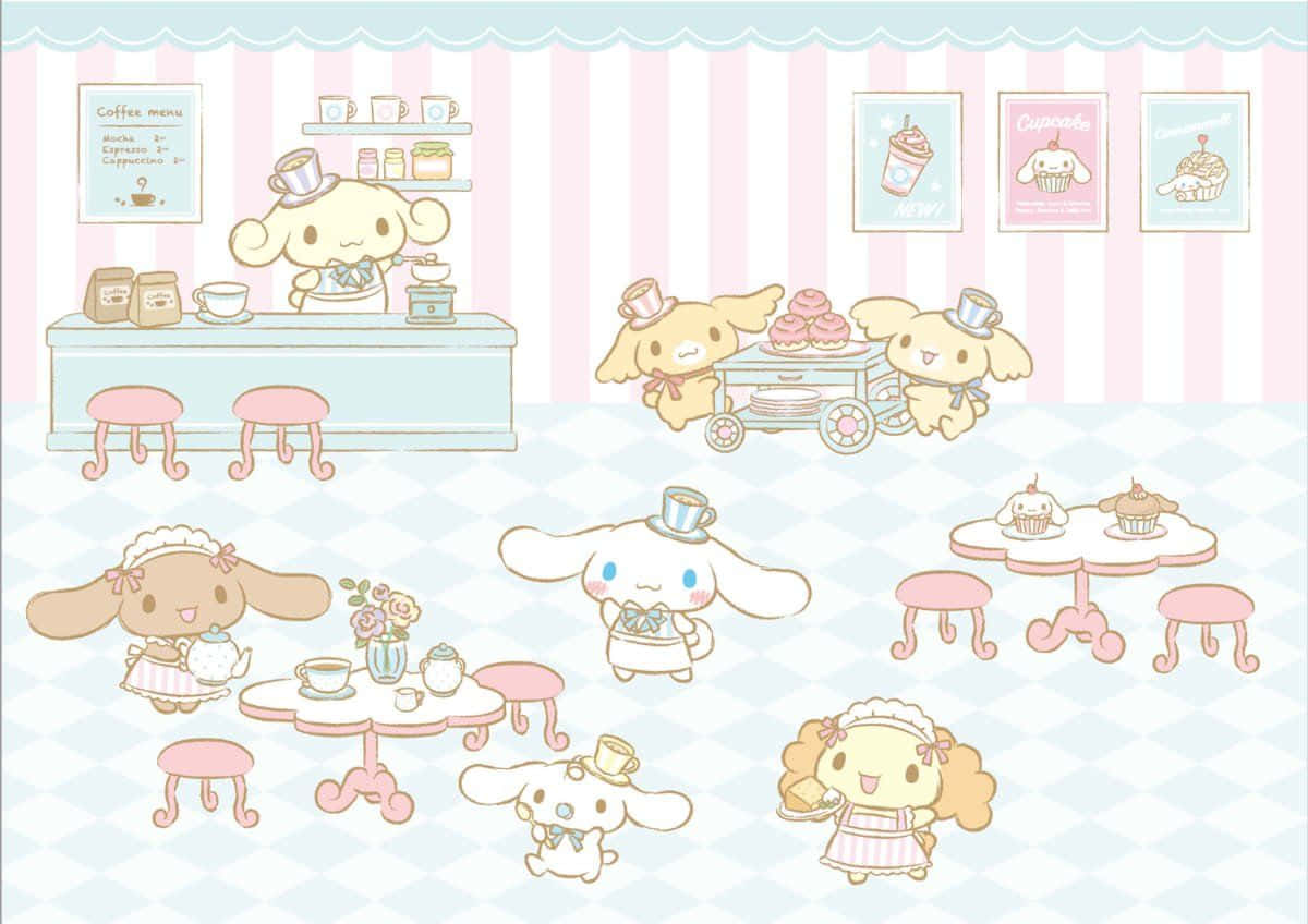 Sanrio Characters Cafe Gathering Wallpaper