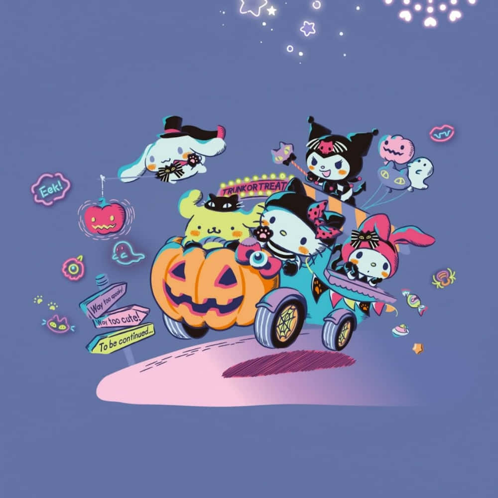 Sanrio_ Characters_ Halloween_ Celebration Wallpaper